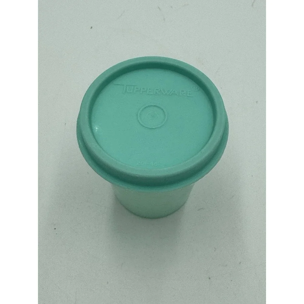 Tupperware Teal Midget 2oz Container & Lid
